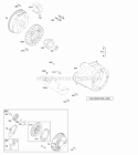 Blower HousingShrouds Flywheel Rewind Starter Diagram and Parts List for 20S207-0120-F1  Briggs and Stratton Engine
